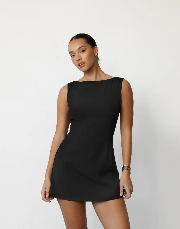 mini dresses-perfect for beachside chicAisling Mini Dress (Black)