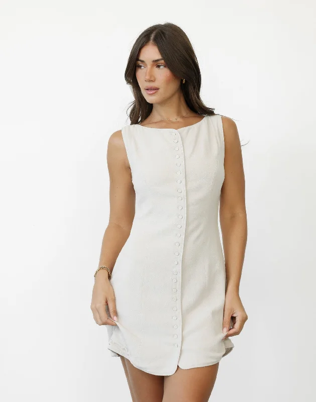 mini dresses-everyday wear for womenAsta Mini Dress (Latte)