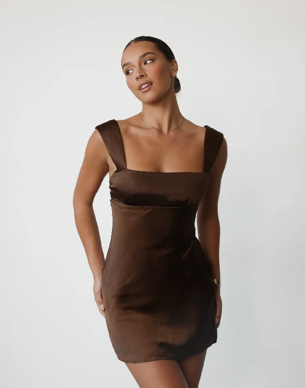 mini dresses-perfect for casual chic streetwearMimosa Mini Dress (Walnut)