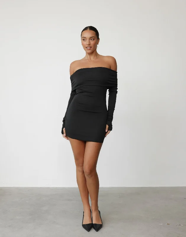 mini dresses-perfect for a relaxed eveningIsadora Mini Dress (Onyx) - By Lioness