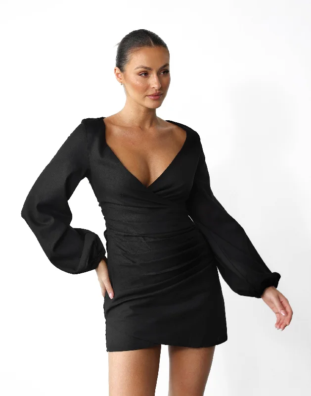 mini dresses-glam chic mini dressCaliraya Mini Dress (Black)