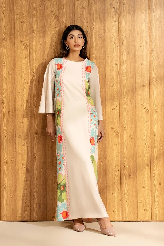 Floral satin maxi dresses for weddings-Hamran Long