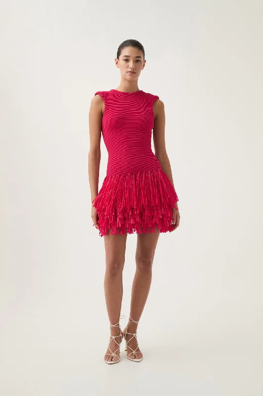 mini dresses-perfect fit for beach partiesRushes Raffia Knit Mini Dress