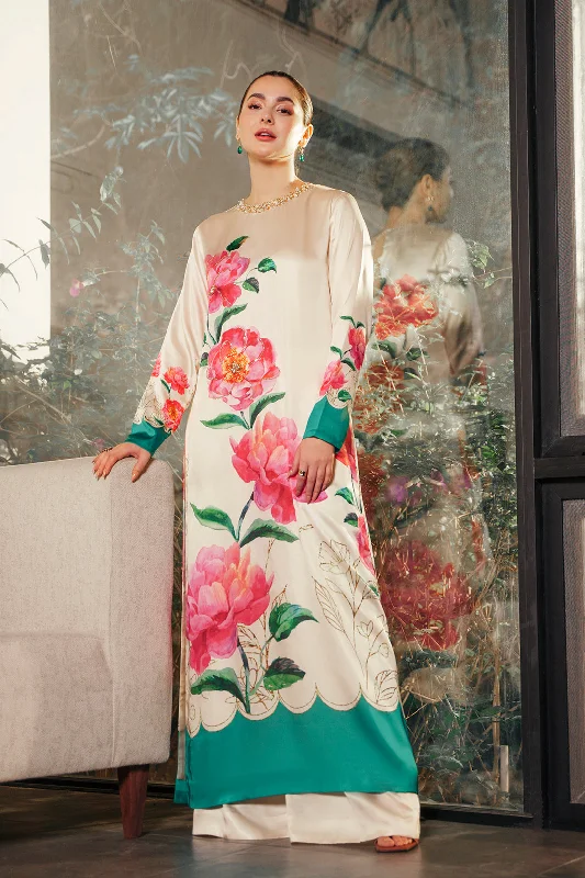 Bohemian floral maxi dresses for weddings-Qilar Long