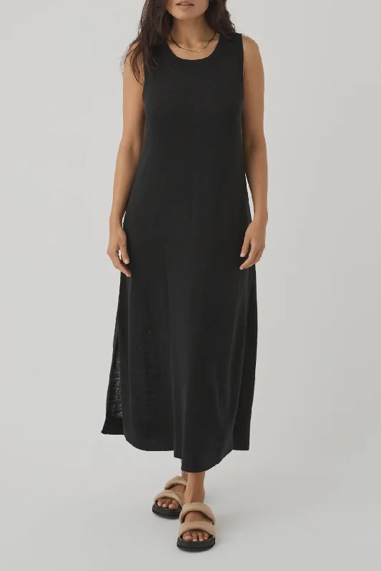 Sexy wrap-around satin maxi dresses-Brie Long Dress - Black