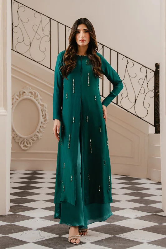 Elegant satin evening maxi dresses-Paranil Long