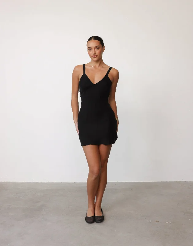 mini dresses-perfect for stylish dinnersZaya Mini Dress (Black)