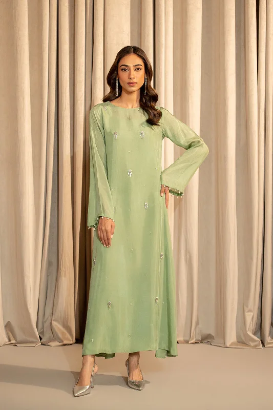 Trendy satin maxi dresses for casual parties-Ushiril Long