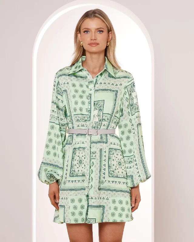 mini dresses-everyday stylish mini dressRomona Print Shirt Mini Dress