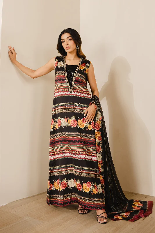 Maxi dresses with layered skirts for summer-Hulrak Long (Sleeveless)