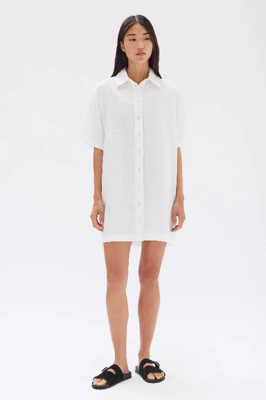 mini dresses-perfect for everyday fashionLouise Linen Mini Shirt Dress