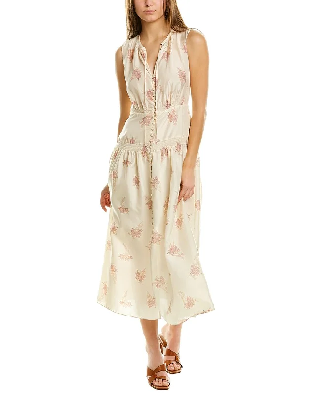 Midi dresses for a fun girls' night out-Rebecca Taylor Nora Floral Silk Midi Dress