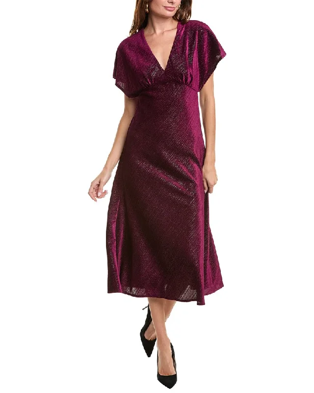 Midi dresses for outdoor summer weddings-Taylor Velvet Midi Dress