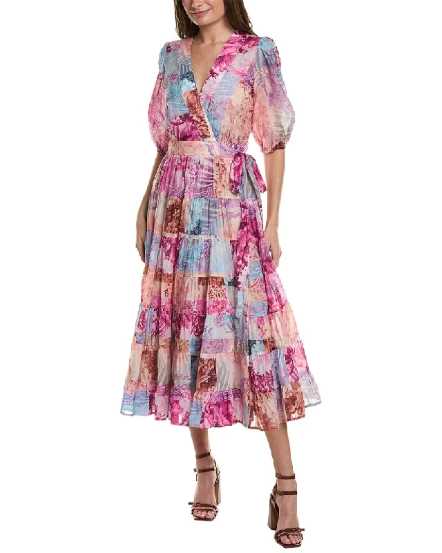 Midi dresses for a stylish summer brunch-Johnny Was Annalise Silk-Blend Midi Dress