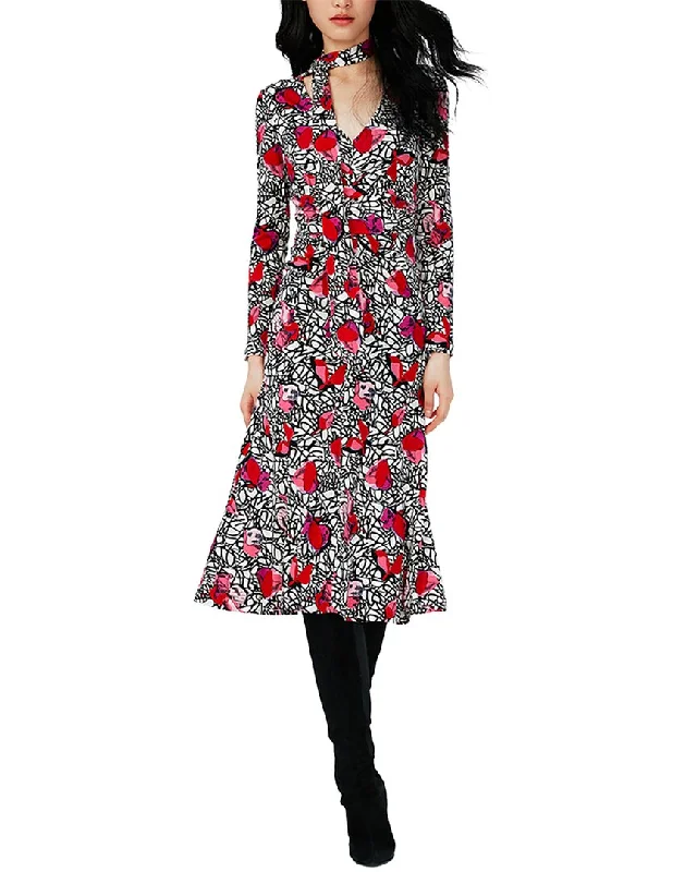 Midi dresses for a stylish city break-Diane von Furstenberg Marsha Wool-Blend Midi Dress