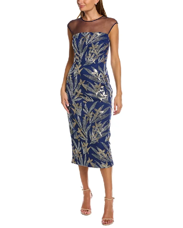 Comfortable midi dresses for a quiet day at home-JS Collections Miley Illusion Midi Dress