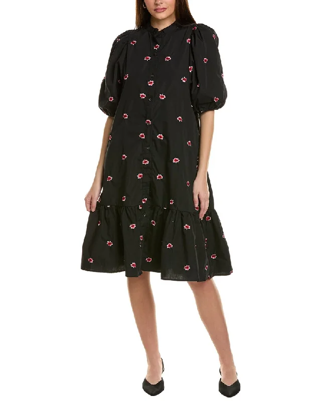 Midi dresses with balloon sleeves-JL LUXE Midi Dress