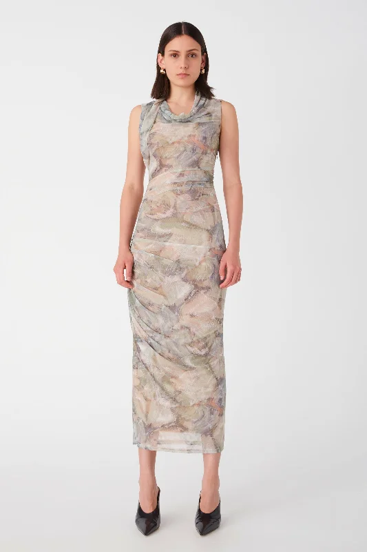 Midi dresses for casual evening outings-Misha Breslin Midi Dress - Dream Print