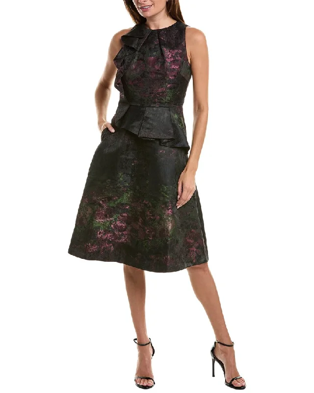 Midi dresses for a formal event or gala-Kay Unger Inga Jacquard Midi Dress