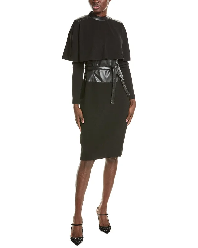 Midi dresses with pleats for an elegant touch-Teri Jon by Rickie Freeman Combo Midi Dress