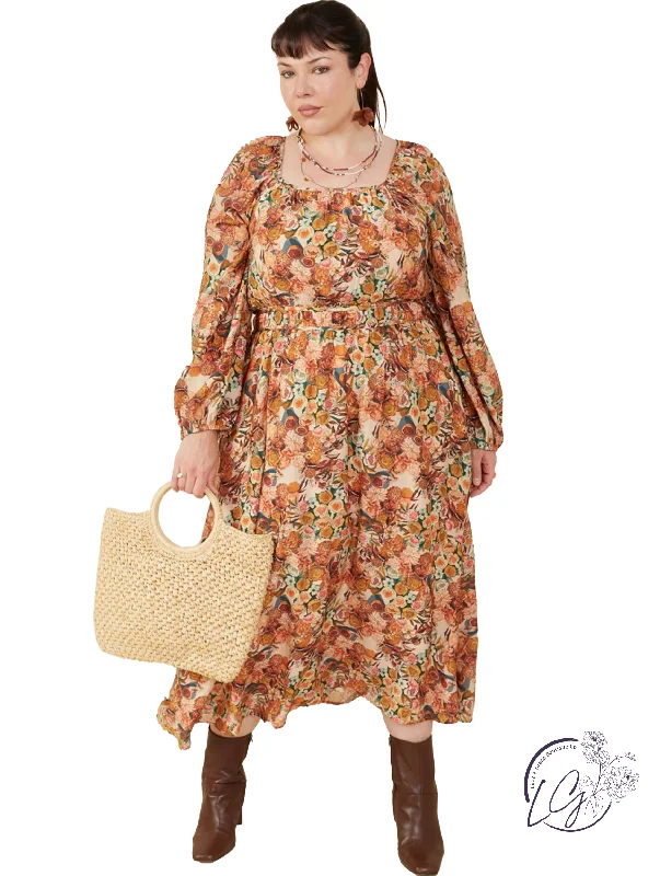 Midi dresses for an outdoor picnic with family-Curvy Your Heartbeat Midi Dress