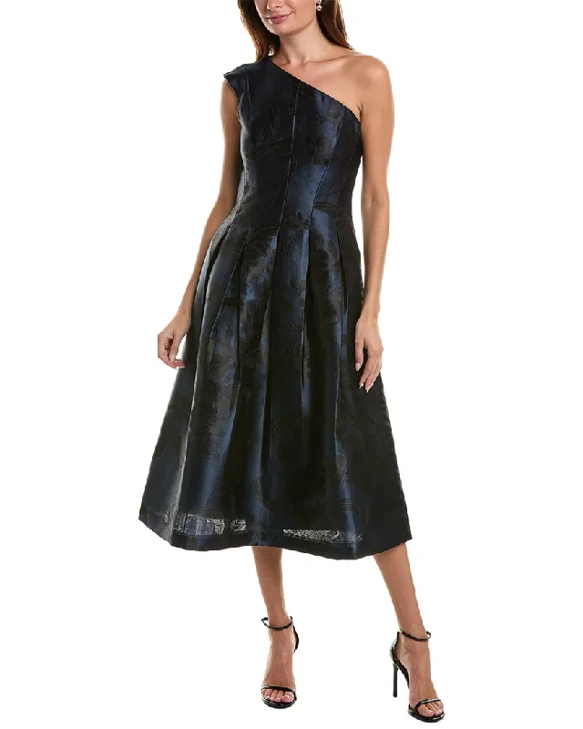 Stylish midi dresses for a night on the town-Kay Unger Carlan Jacquard Midi Dress