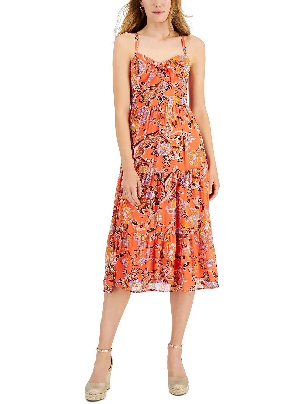 Stylish midi dresses for a trendy city escape-Womens Tiered Midi Sundress