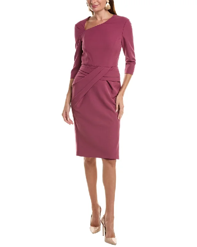 Elegant midi dresses with geometric shapes-Kay Unger Alexa Midi Dress