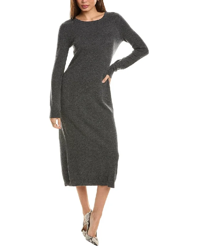 Midi dresses with artistic embroidered designs-philosophy Bateau Neck Cashmere Midi Dress