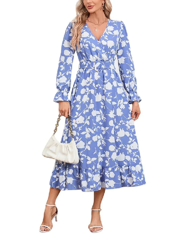 Midi dresses for a romantic beach picnic-Vera Dolini Midi Dress