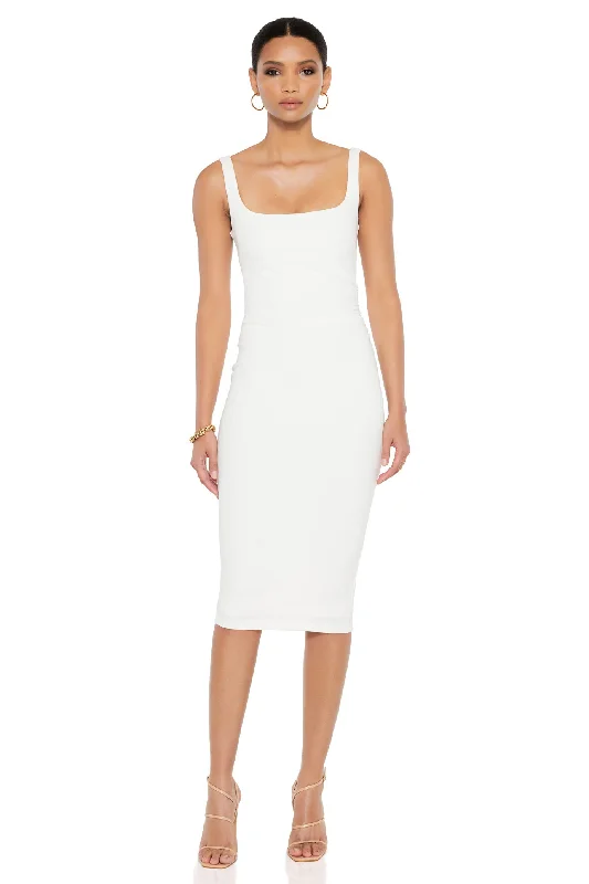 Midi dresses for a formal gala-Nookie Glory Midi Dress - Ivory