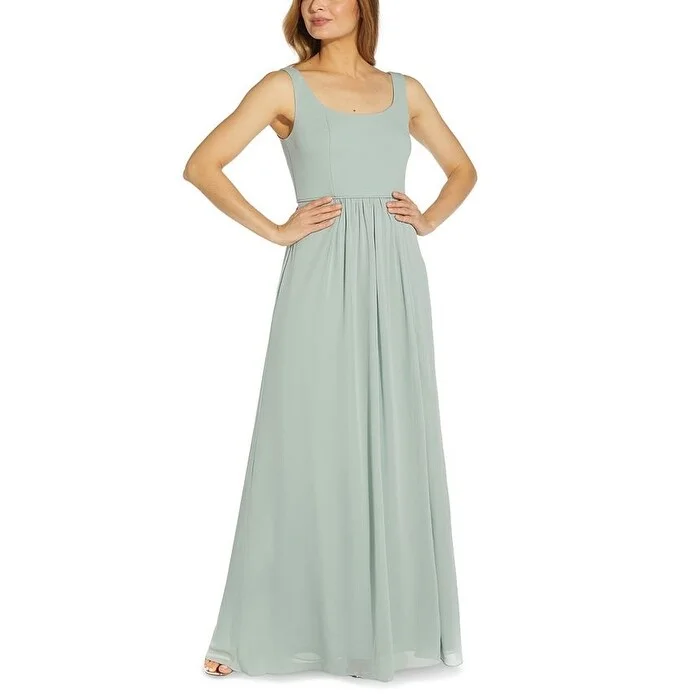 Evening dress for chic event-Adrianna Papell Women's Square Neck Gown Green Size 6