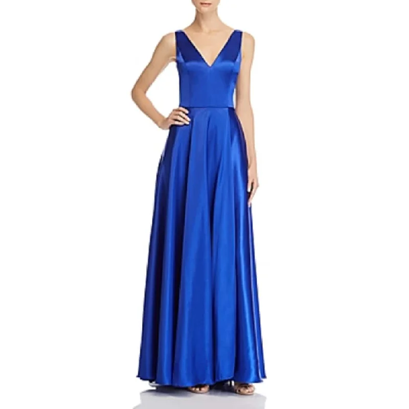 Evening dress for unforgettable soirée-Aqua Women's Charmeuse Gown Blue