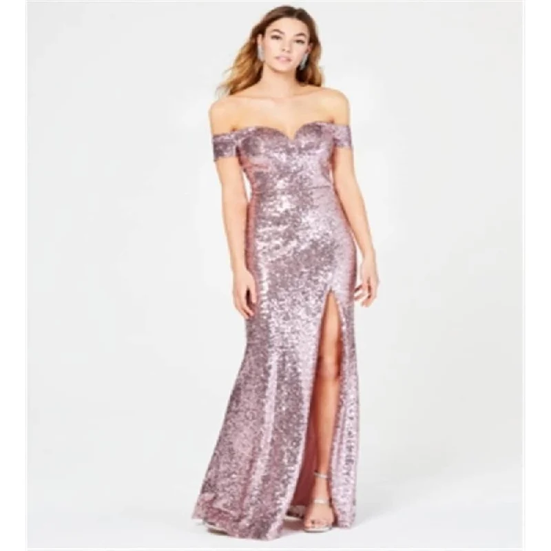 Evening dress for exclusive gathering-B Darlin Women's Sequin Gown Dress Pink Size 5-6 - 45052