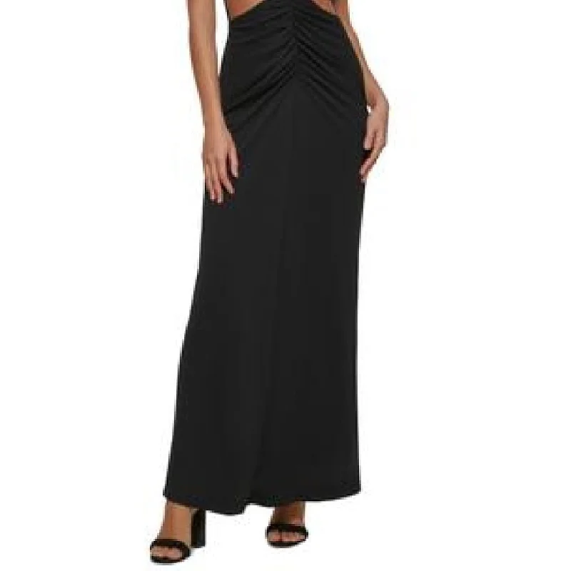 Evening dress for private affair-Calvin Klein Women's Scuba Crepe Cutout Gown Black Size 8