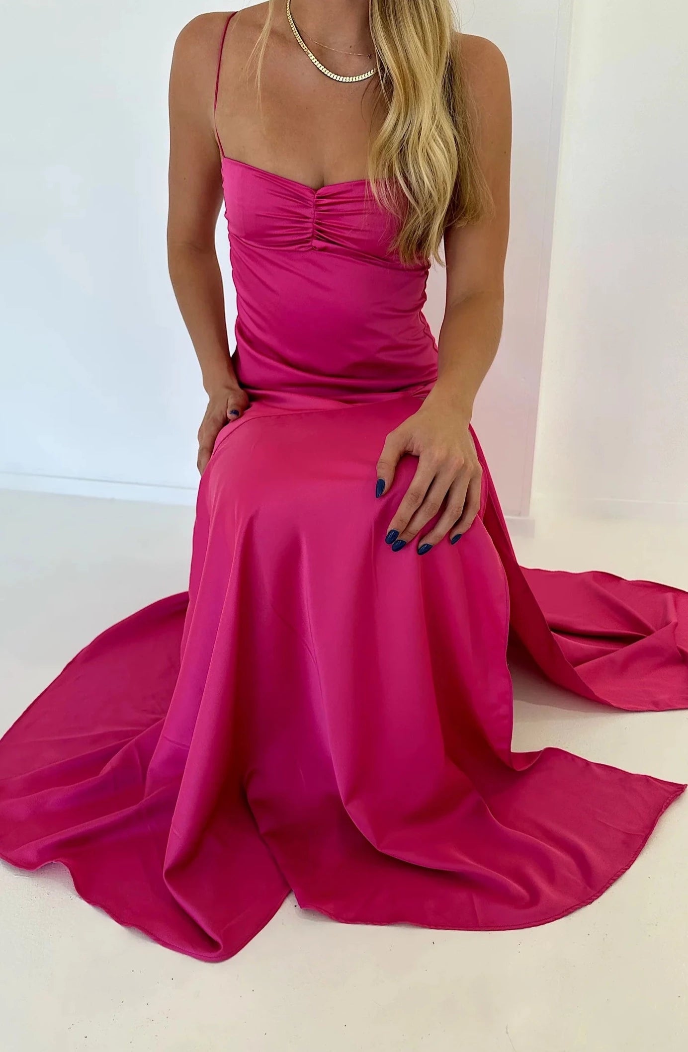 Evening dress for high-society gala-Gaia Gown (Pink)