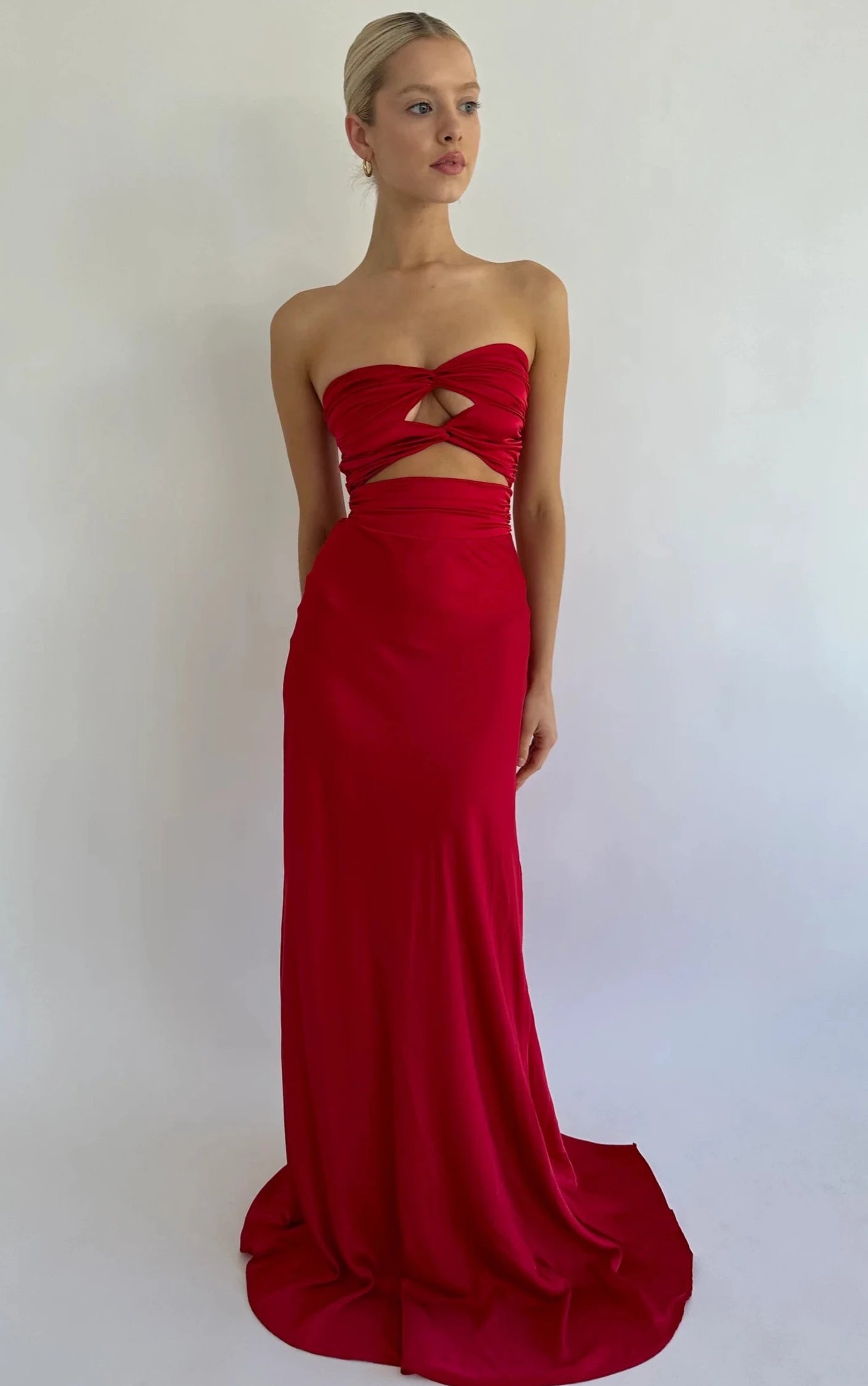 Evening dress for chic event-Inka Gown (Wine)