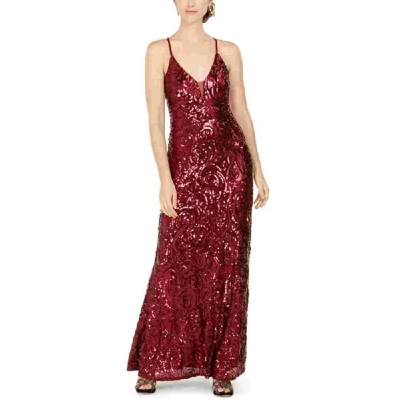 Evening dress for VIP gathering-Nightway Women's Allover-Sequin Gown Red Size 12