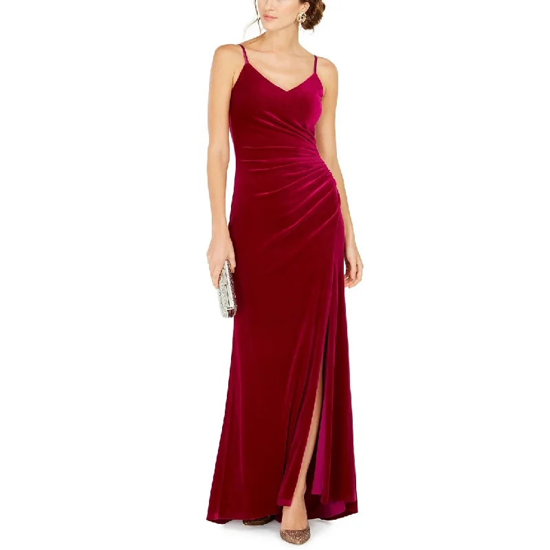 Evening dress for anniversary celebration-Vince Camuto Women's Draped Velvet Slit Gown Pink Size 4