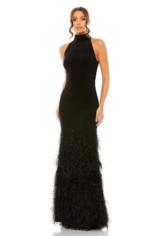 Maxi dresses with a slit for evening wear-Mac Duggal Long Formal Dress 11627