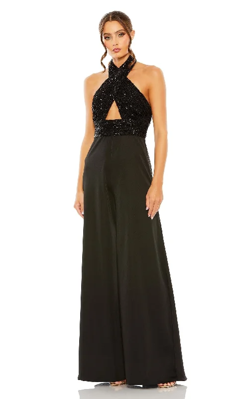 Casual maxi dresses with side slits-Mac Duggal Long Formal Jumpsuit 11666