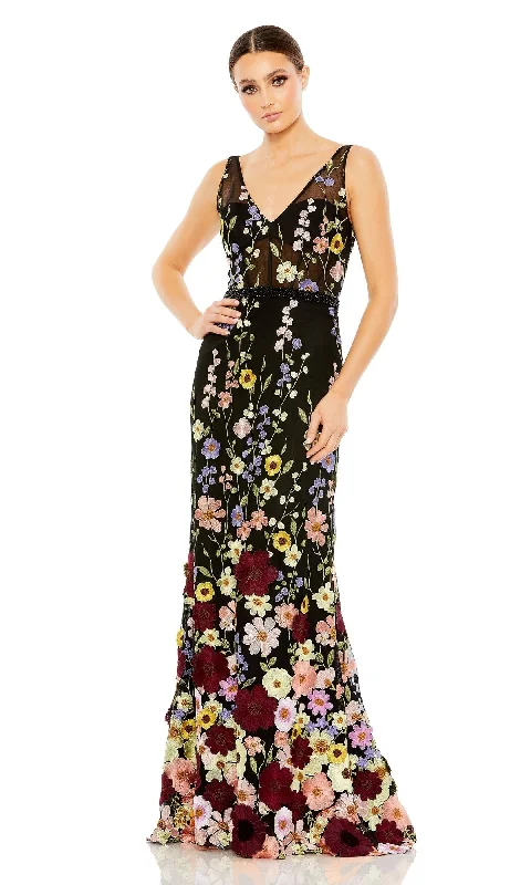 Formal black satin maxi dresses-Mac Duggal Long Formal Dress 68200