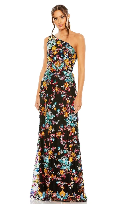 Plus size floral maxi dresses-Mac Duggal Long Formal Dress 68515