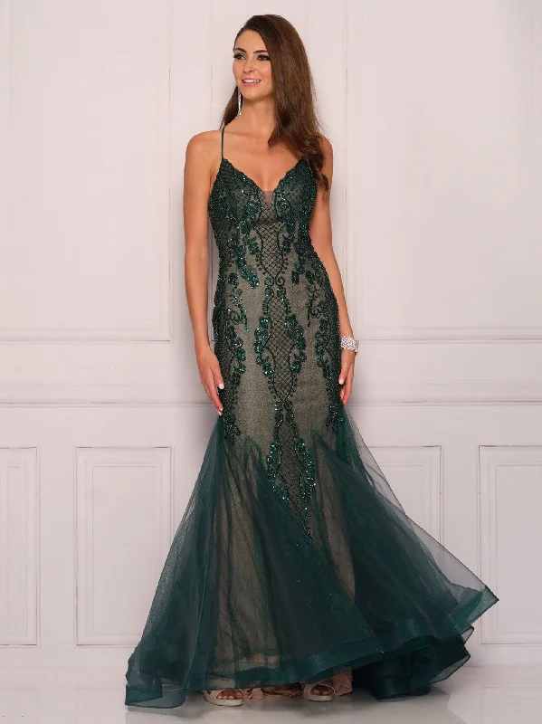 Evening dress with luxe embellishments-Long Evening Dress by Dave and Johnny 11092