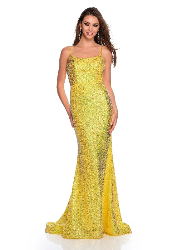 Evening dress with rhinestone embellishment-Long Evening Dress by Dave and Johnny 11322