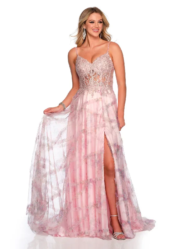 Evening dress for romantic wedding-Long Evening Dress by Dave and Johnny 11428