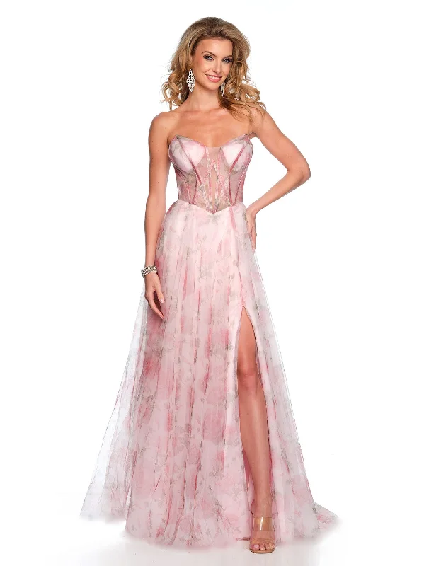 Evening dress with luxurious silk-Long Evening Dress by Dave and Johnny 11670