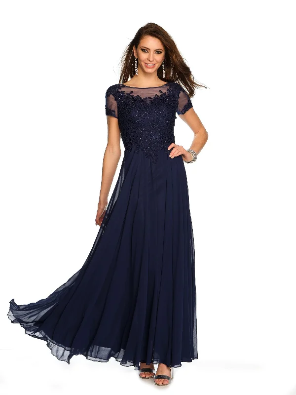 Evening dress for luxury gathering-Long Evening Dress by Dave and Johnny A10595