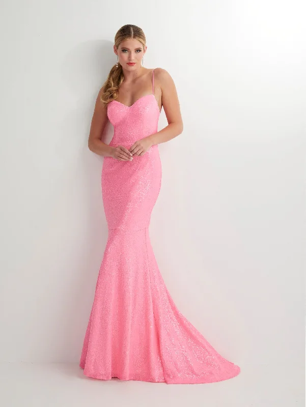 Evening dress for dramatic evening-Sequin Sleeveless Sweetheart Mermaid Dress by Studio 17 12912