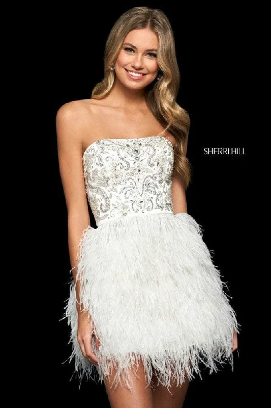 Party dress for a glamorous VIP high-profile event-Sherri Hill 54029 - Strapless Beaded Cocktail Dress